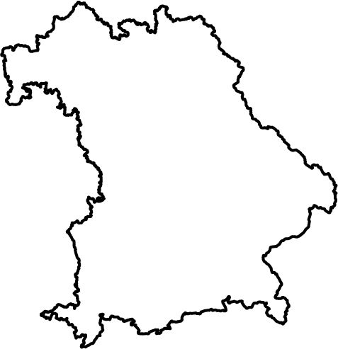 Umriss von Bayern