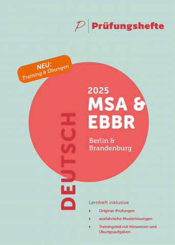 Deutsch MSA/EBBR 2025 Berlin/Brandenburg Prüfungsheft mit Training