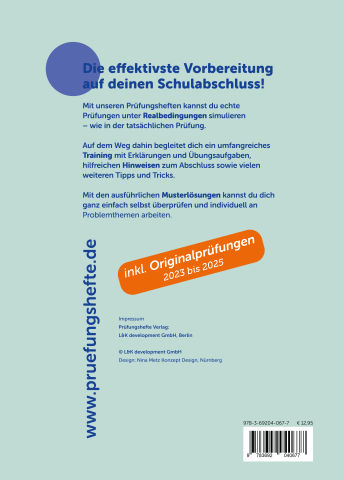 Realschulabschluss Mathematik II & III 2026 – Bayern – Rückseite