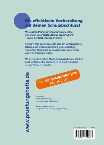 Hauptschule Mathematik 2026 – Thüringen – Rückseite