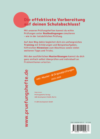 Prüfungsheft Hauptschule 2027 BW – Deutsch - Rückseite