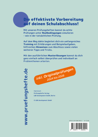 Prüfungsheft Realschule 2027 BW – Mathematik - Rückseite