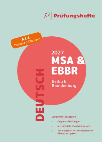 Prüfungsheft MSA und eBBR 2027 Berlin/Brandenburg – Deutsch – Cover