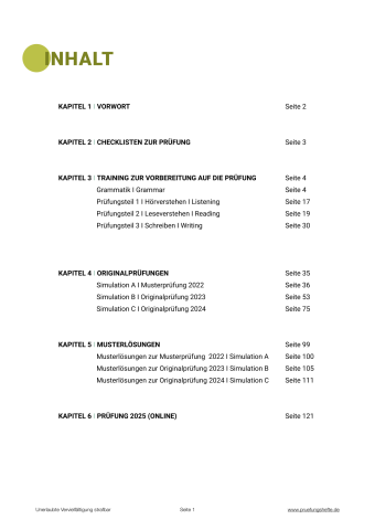 MSA und eBBR Englisch 2026 – Berlin / Brandenburg – Inhaltsverzeichnis