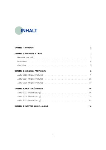 Abitur Mathematik LF 2026 BW – Inhaltsverzeichnis