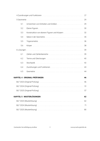 BLF Mathematik 2026 – Thüringen – Inhaltsverzeichnis